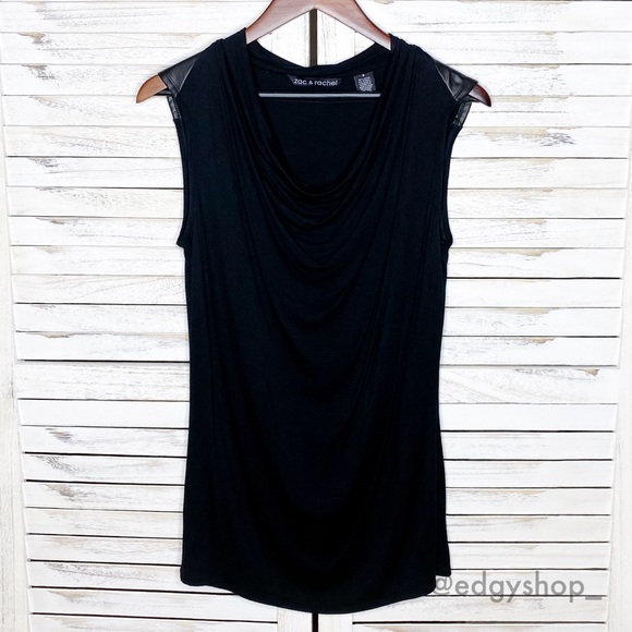 Zac & Rachel Tops - Zac & Rachel | Sleeveless Cowl Neck Draped Top